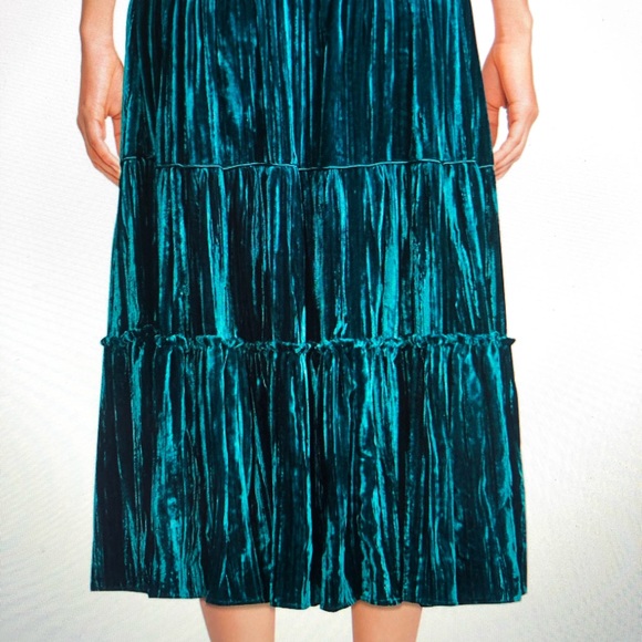 michael kors tiered velvet dress